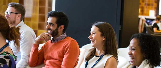 Group of professionals at a conference