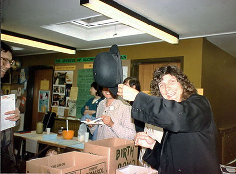 Sylvia Hikins and Birth Box at the UB40 Fair 1983