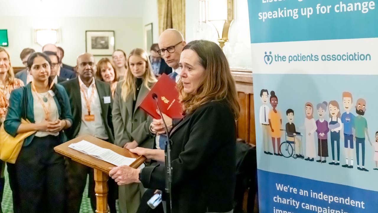 Patients Association’s Chief Executive, Rachel Power addressing a group of delegates.