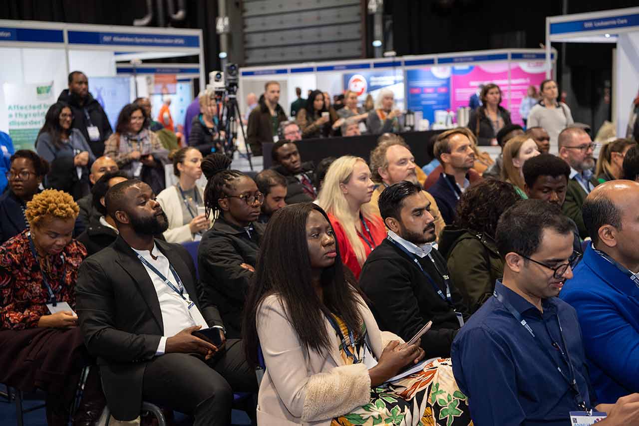 A group from the audience at RCGP conference, listening to a talk