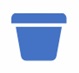 Blue flower pot logo