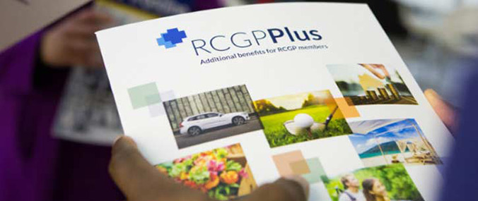 Image of a RCGP plus leaflet held by someone